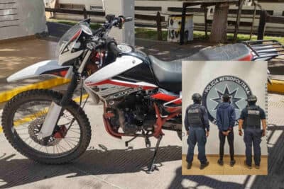 Detienen a menor en Guadalupe por conducir una motocicleta robada