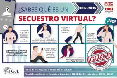 FGJEZ alerta sobre el aumento de secuestros virtuales en Zacatecas