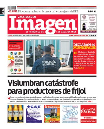 Imagen Zacatecas edición del 07 de Octubre 2011