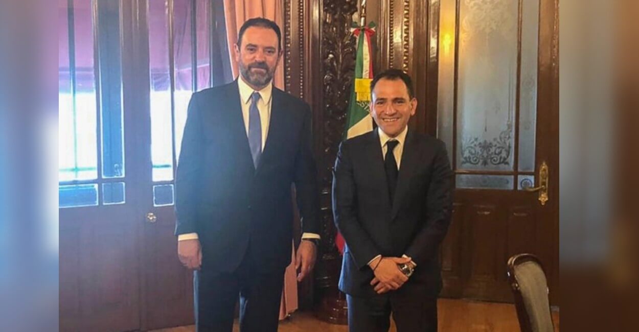 Alejandro Tello y Arturo Herrera Gutiérrez, titular de la SHCP, sostuvieron una reunión de trabajo en la Ciudad de México,