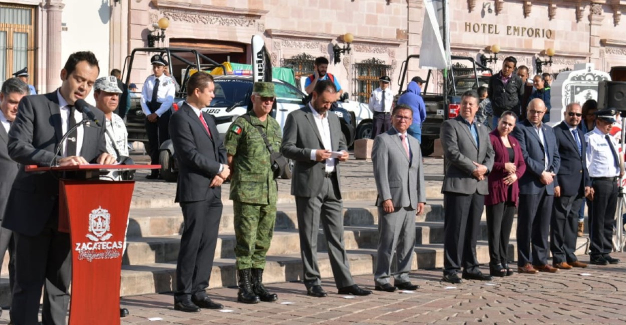 La policía municipal de Zacatecas, recibió la primera ministración de recursos federales  para fortalecer la seguridad. Fotos: María Gamboa.