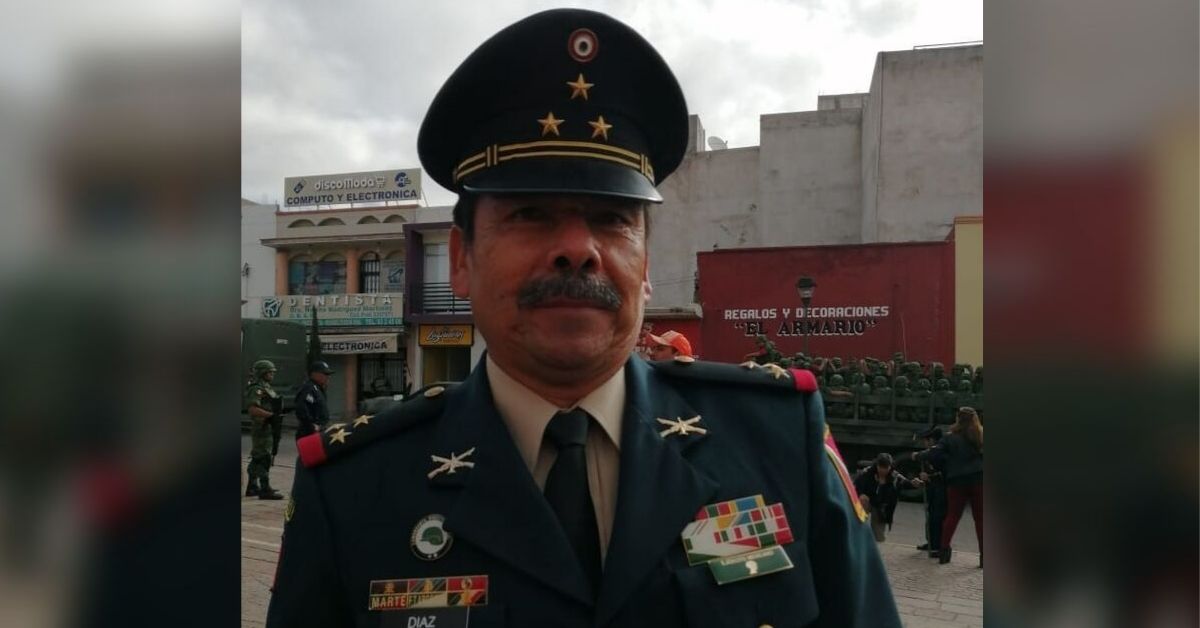 El comandante del batallón, coronel Francisco Díaz Centeno.