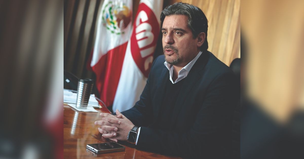 El presidente de la Cámara Mexicana de la Industria de la Construcción (CMIC) en Zacatecas, Jorge Eduardo Hiriartt.