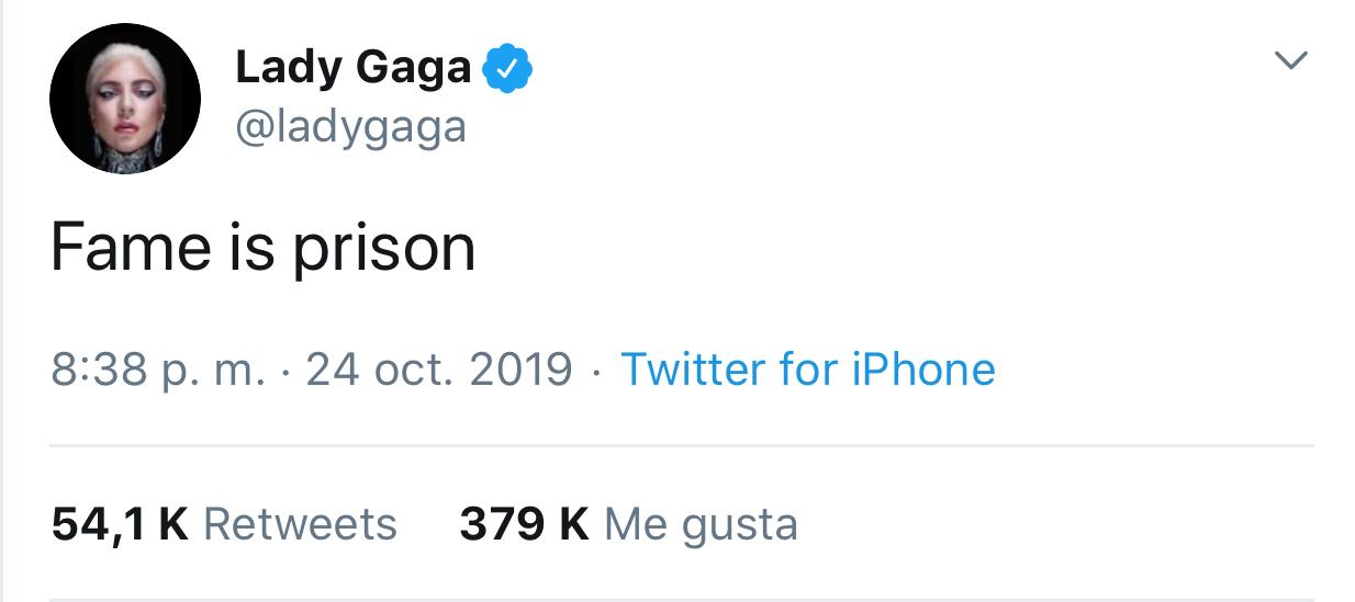 Mensaje de Lady Gaga