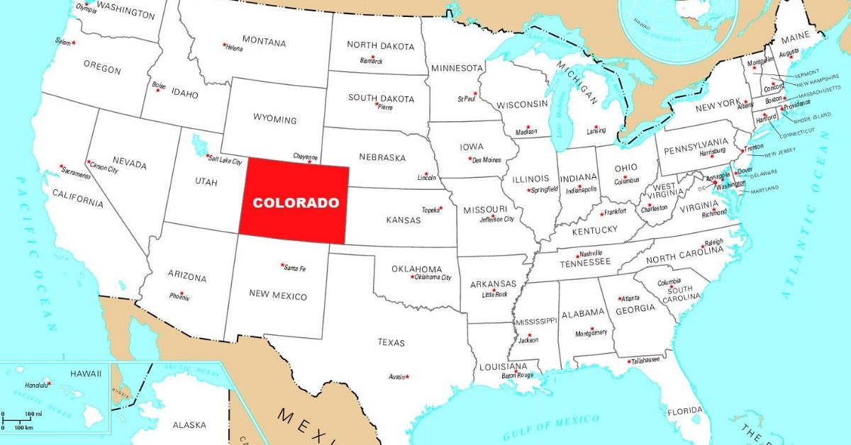 Colorado se ubica arriba de Nuevo México, no colinda con México. Foto: Cortesía.