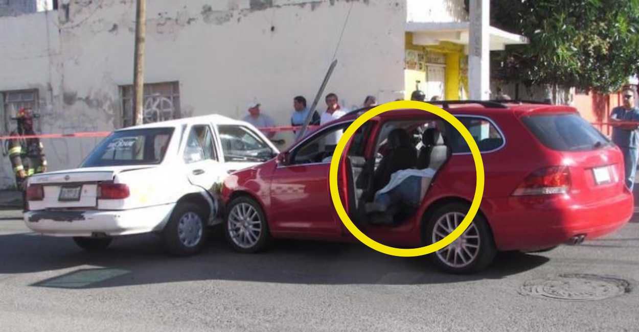 Dentro del vehículo accidentado estaba el cadáver de una mujer. Foto: Cortesía.