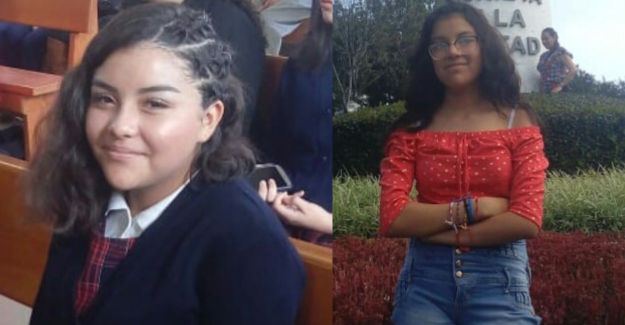 Míriam Nohemí de 15 años y Nancy Marisol de 14 años, desaparecidas el 15 de octubre.