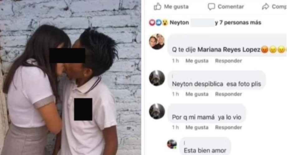 La mamá de la niña se enteró de su noviazgo a través de una foto en Facebook. 