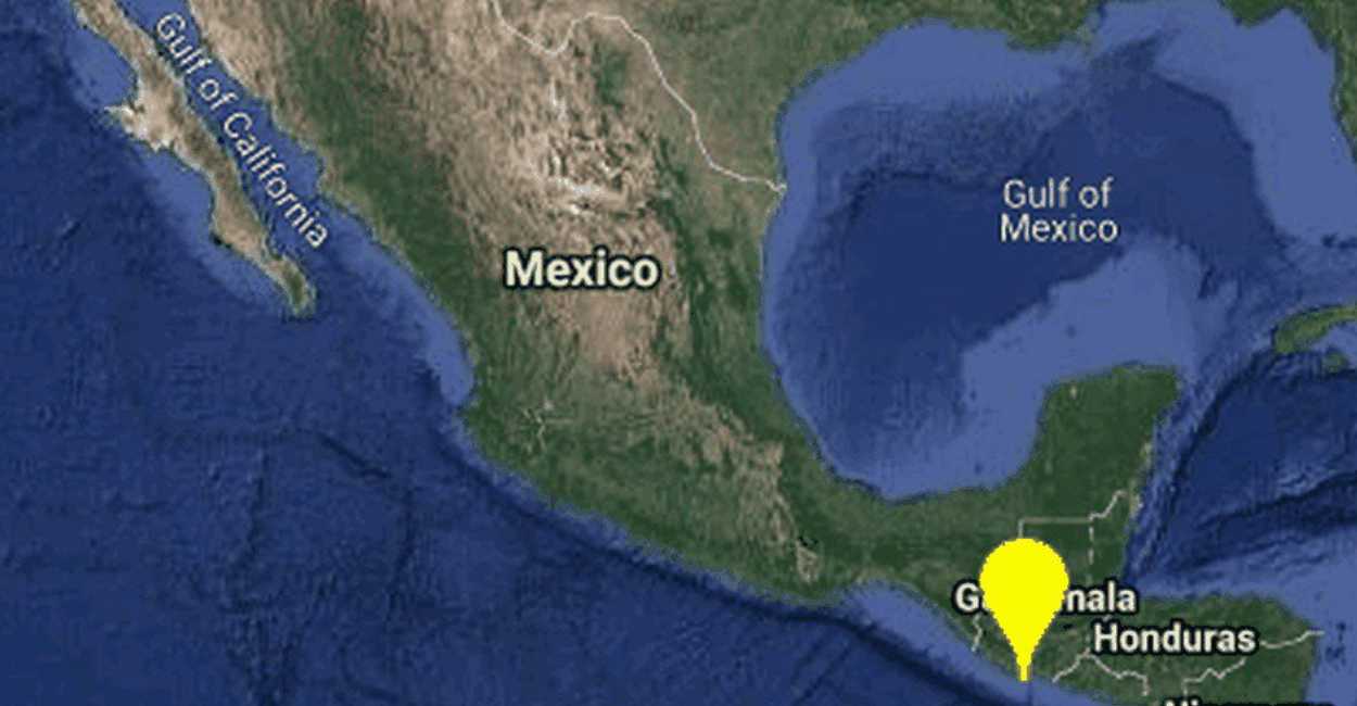 El sismo se registró en las costas de Guatemala.