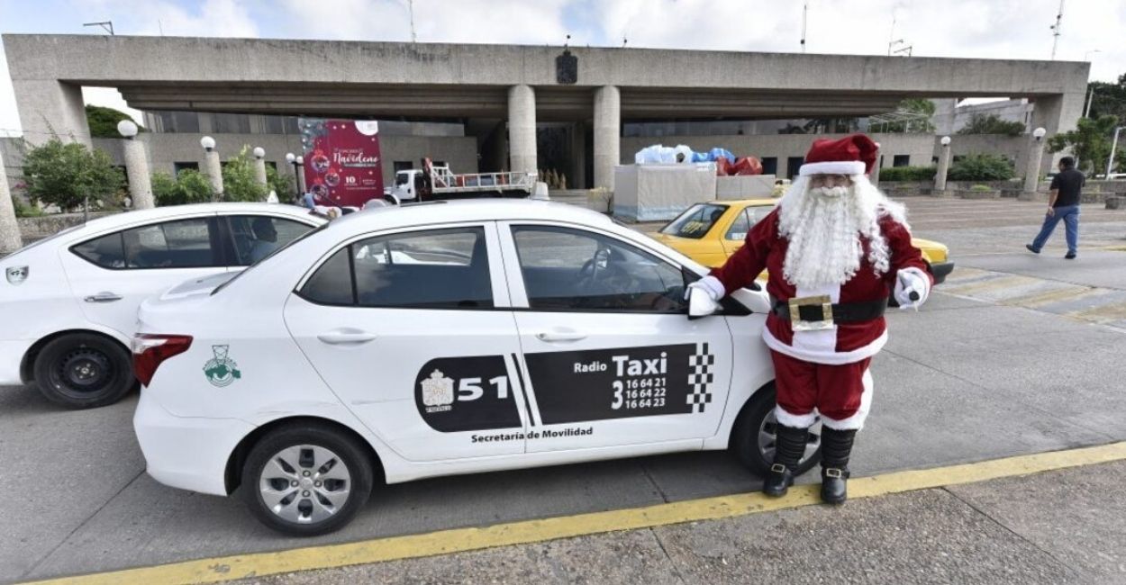 Armando es el Santa Claus taxista. Foto: Cortesía.
