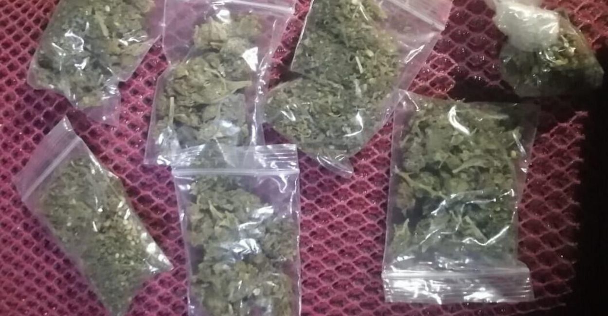 La marihuana estaba en bolsas de plástico.