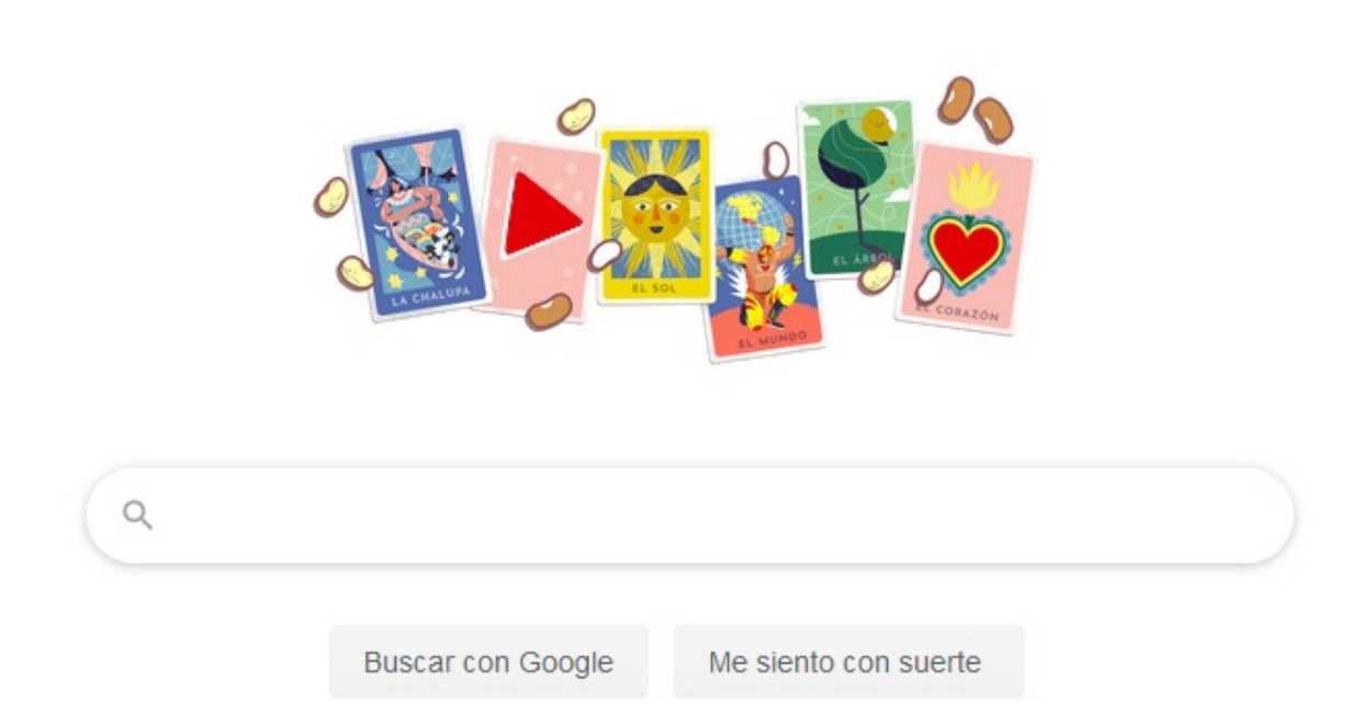 Google festeja la cultura mexicana con un juego de lotería.