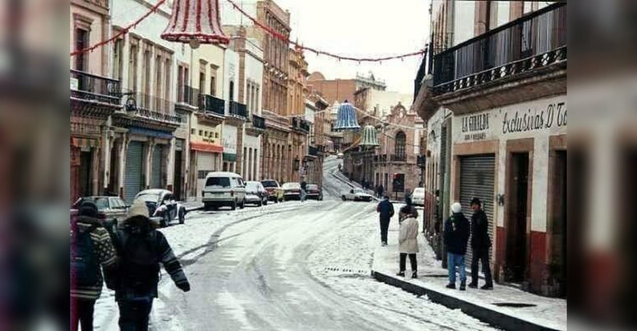 Las calles cubiertas de nieve. Foto: Cortesía.