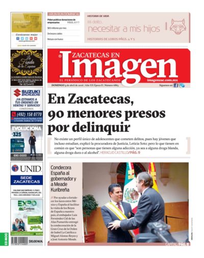 Imagen Zacatecas edición del 03 de Abril 2016
