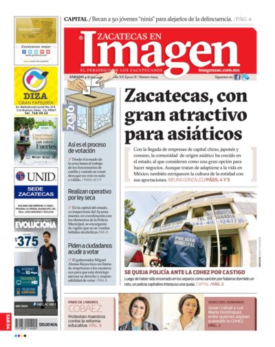 Imagen Zacatecas edición del 04 de Junio 2016
