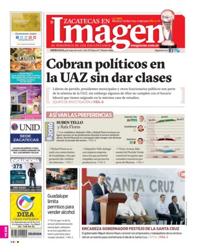 Imagen Zacatecas edición del 04 de Mayo 2016