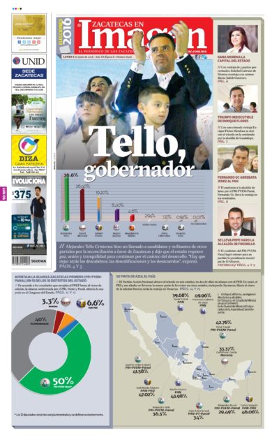 Imagen Zacatecas edición del 06 de Junio 2016