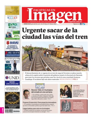 Imagen Zacatecas edición del 13 de Abril 2016