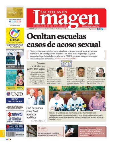 Imagen Zacatecas edición del 19 de Mayo 2016