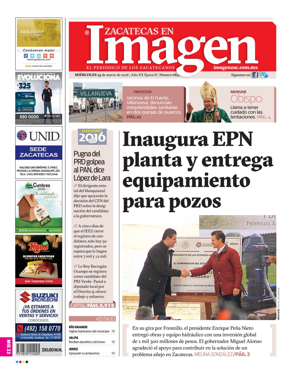 Imagen Zacatecas edición del 23 de Marzo 2016