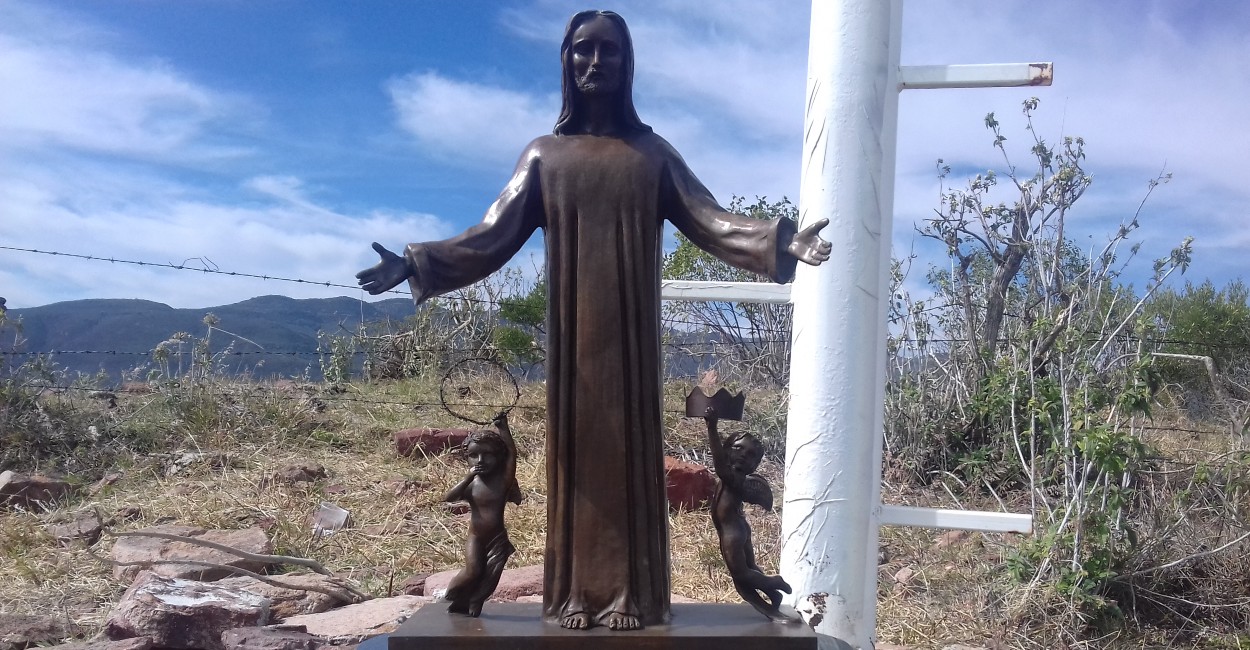 En el cerro de Guatimala existe una figura en miniatura del Cristo Rey de Huanusco. Foto: Rocío Ramírez