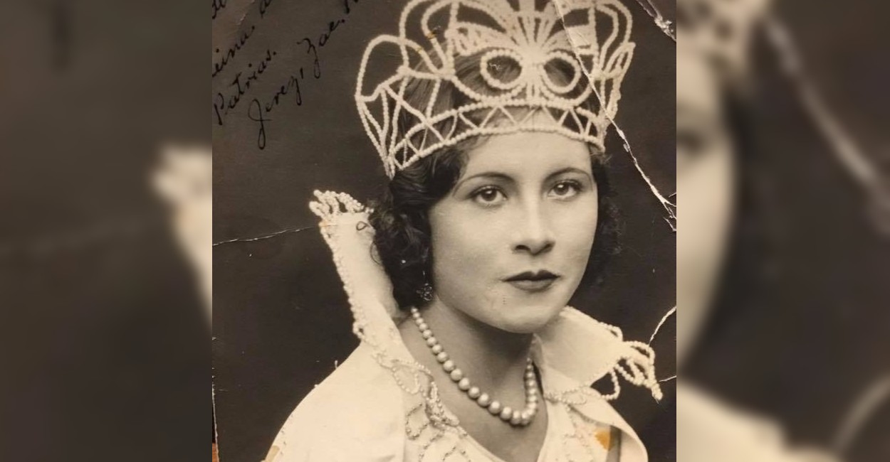 María del Refugio Amozurrutia, reina de la feria de primavera 1934. Foto: Cortesía.