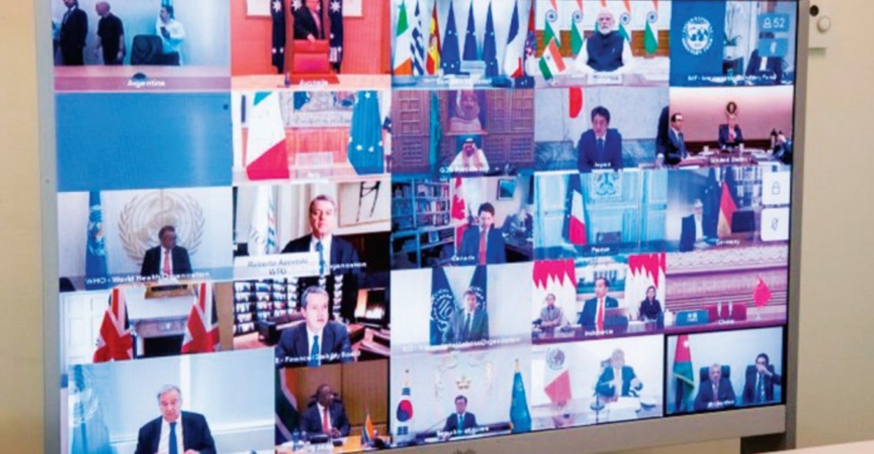 Los líderes del mundo se reunieron en una videoconferencia. Foto: Cortesía.
