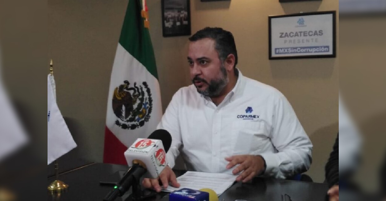 Alejandro Enríquez Suárez del Real, presidente de Coparmex en Zacatecas. | Foto: Archivo.