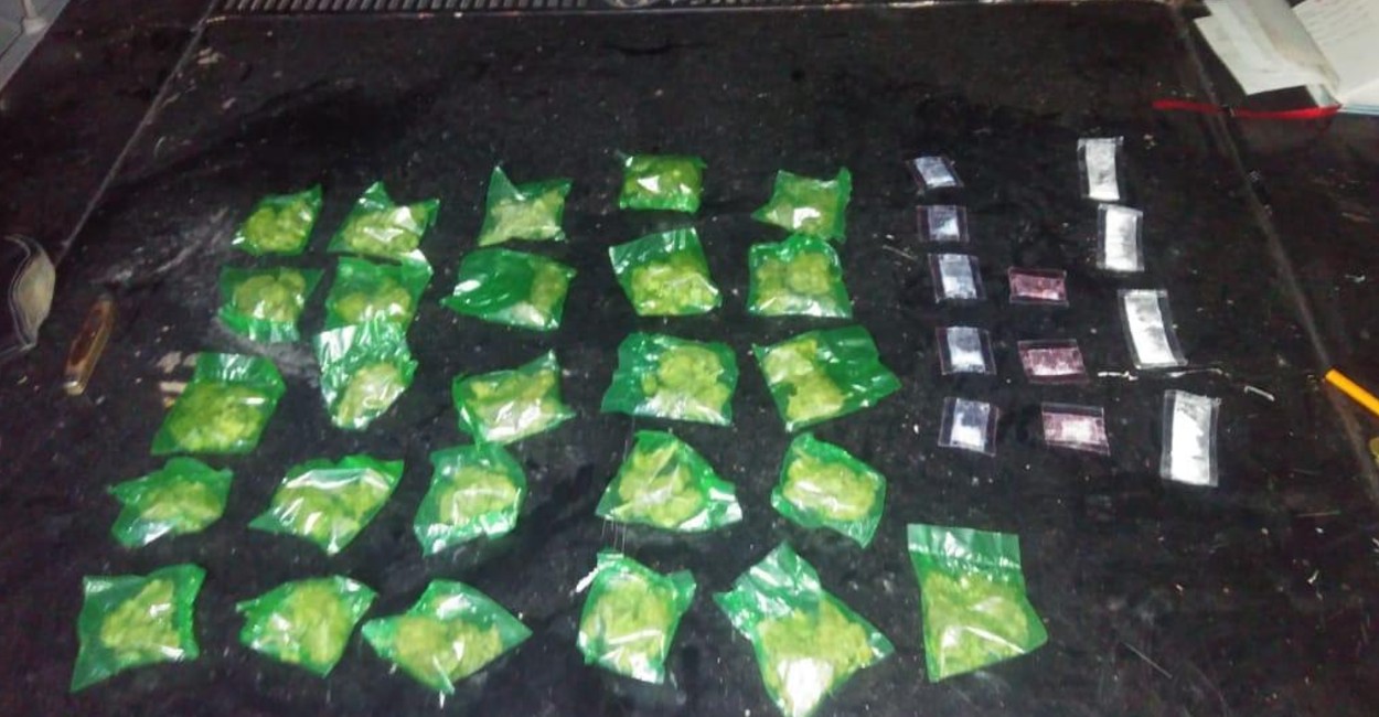 Le fuero encontradas 38 bolsitas con diferentes drogas. Foto: Cortesía.