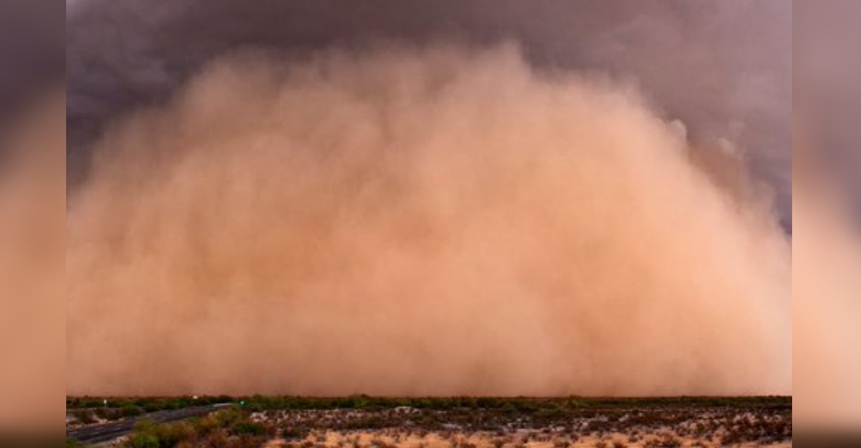 El polvo del Sahara. Foto: Twitter.