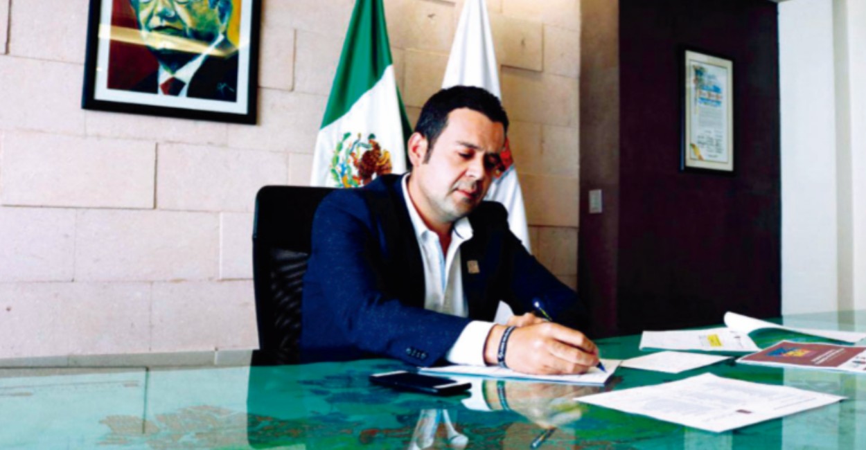 El presidente municipal de la capital Ulises Mejía presentó el programa de protección. Foto: Cortesía.