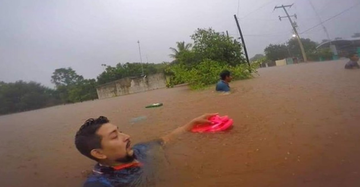 En Tabasco la tormenta dejó grandes inundaciones. 
Foto: Twitter