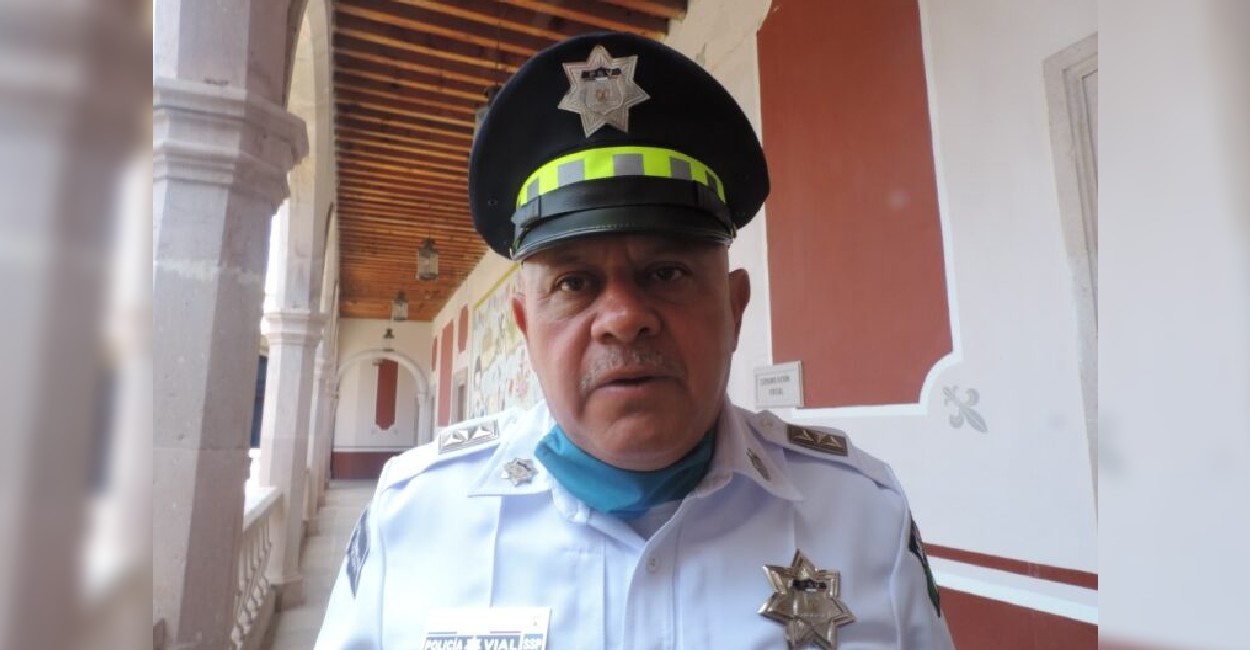 Dagoberto Monroy,  delegado de Seguridad Vial. Foto: Silvia Vanegas.