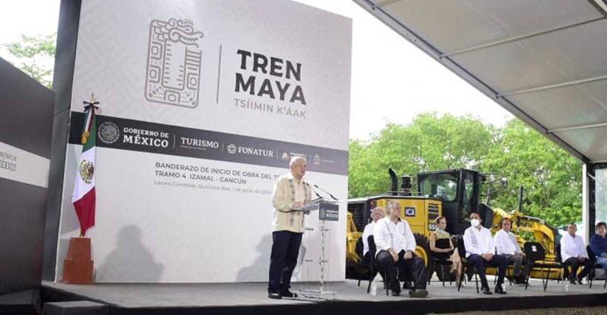 El día de ayer el presidente de México, Andrés Manuel López Obrador, dio el banderazo de inicio de la obra del Tren Maya en el tramo Izamal-Cancún.