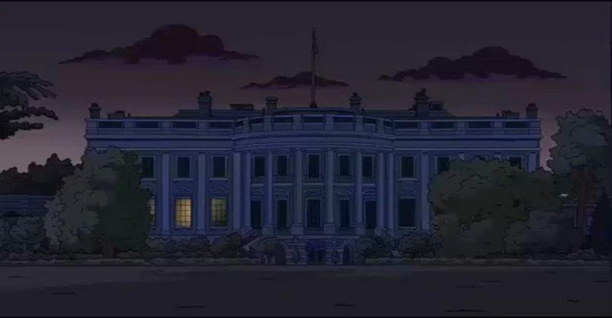 La Casa Blanca apagada en Los Simpson.