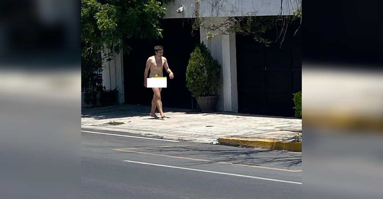 Un hombre fue detenido por transitar las calles totalmente desnudo.