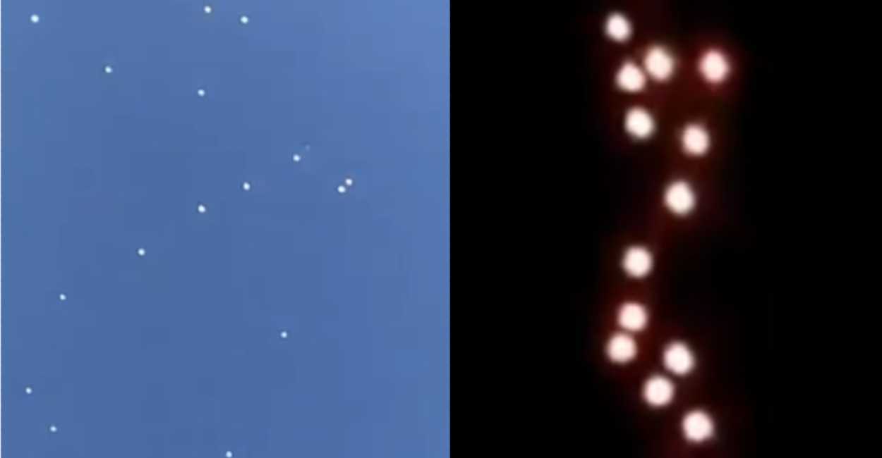 Estás luces fueron vistas en el cielo de Argentina donde usuarios aseguraban que parecían ovnis.