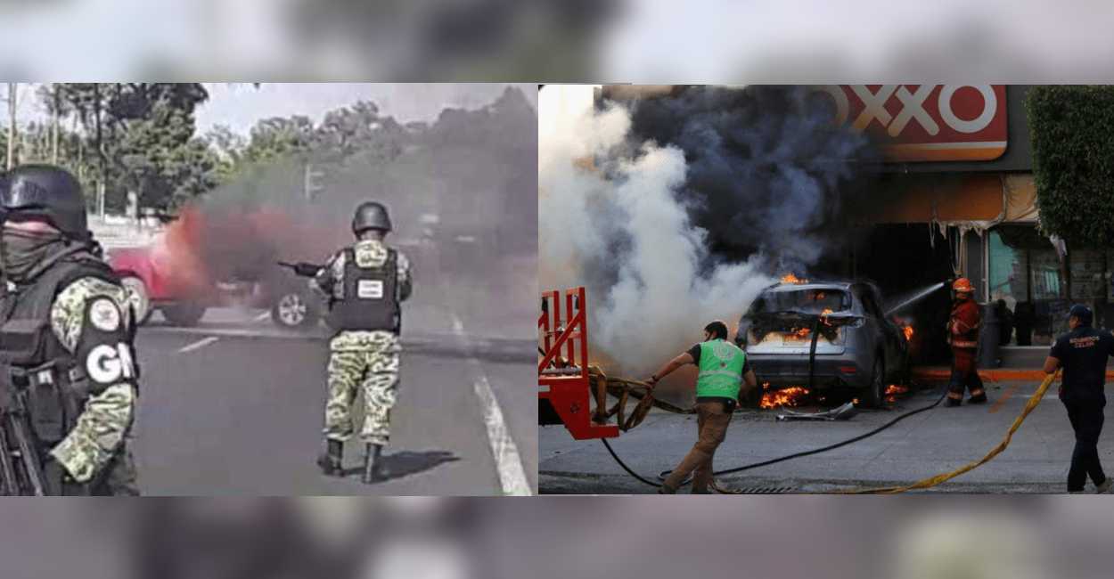 Foto: Criminales quemaron vehículos y negocios tras la detención de 26 presuntos narcos.