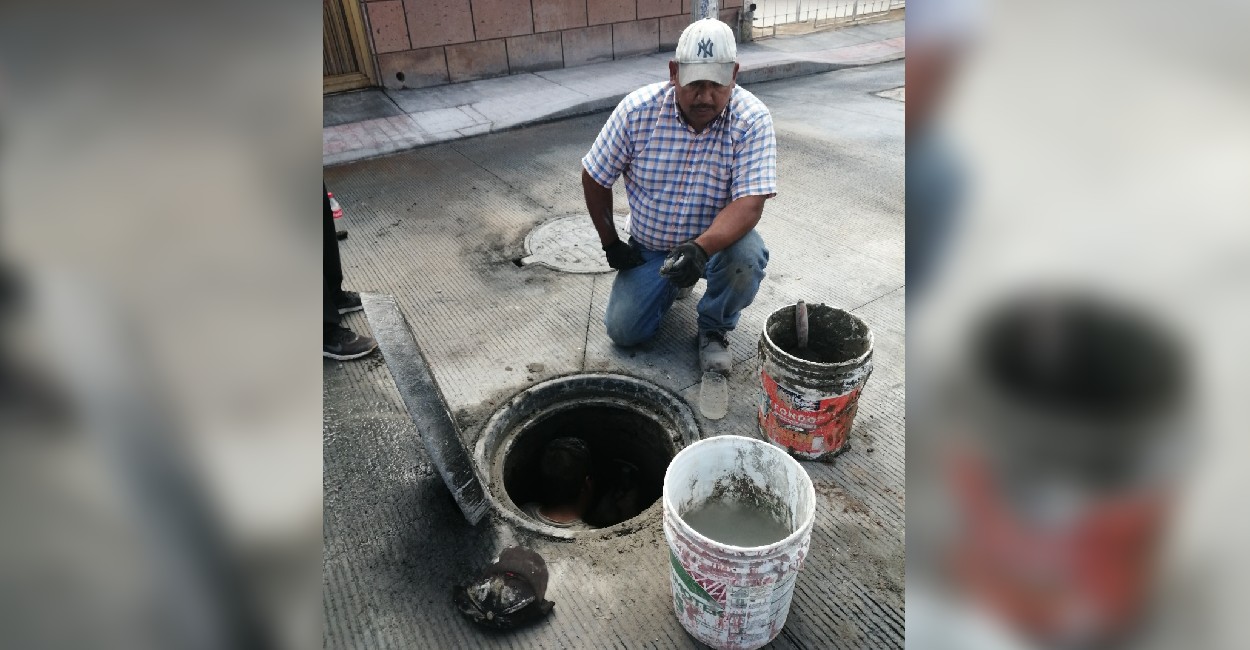 En la calle Lasalle invirtieron 3 mdp en la rehabilitación de la red de drenaje. Foto: Marcela Espino.