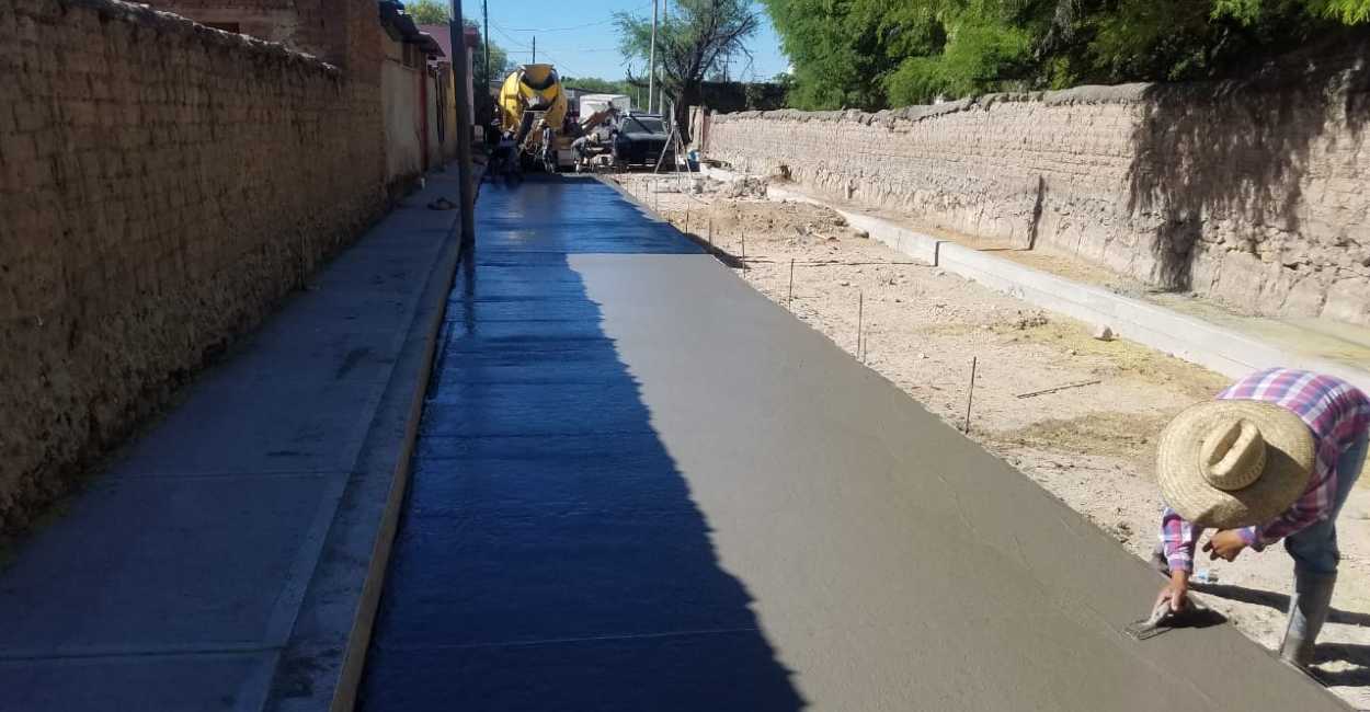 Foto: En Villanueva se se pavimentó con concreto hidráulico.