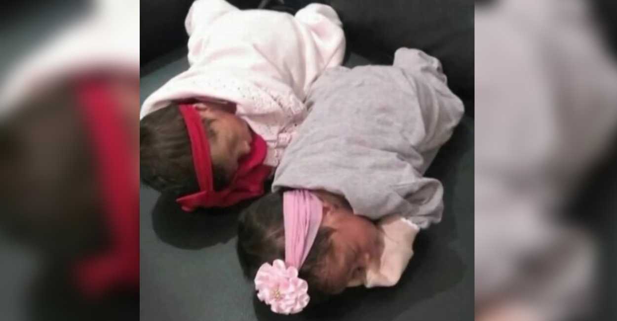 Las gemelas solo tenían 26 días de nacidas. | Foto: Cortesía de El Heraldo de México.