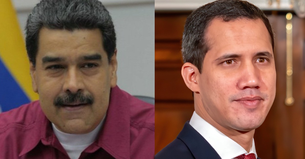 Nicholas Maduro y Juan Guaidó. Foto: Twitter.