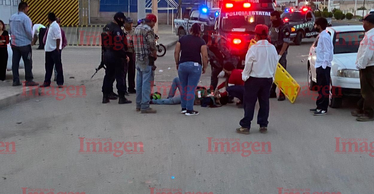El motocilista fue trasladado a un hospital. Foto: Imagen.