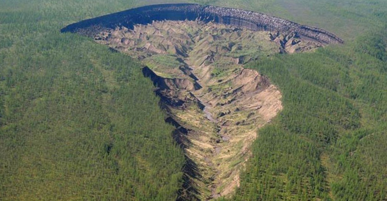 Este cráter nació hace al menos seis décadas. | Foto: Twitter