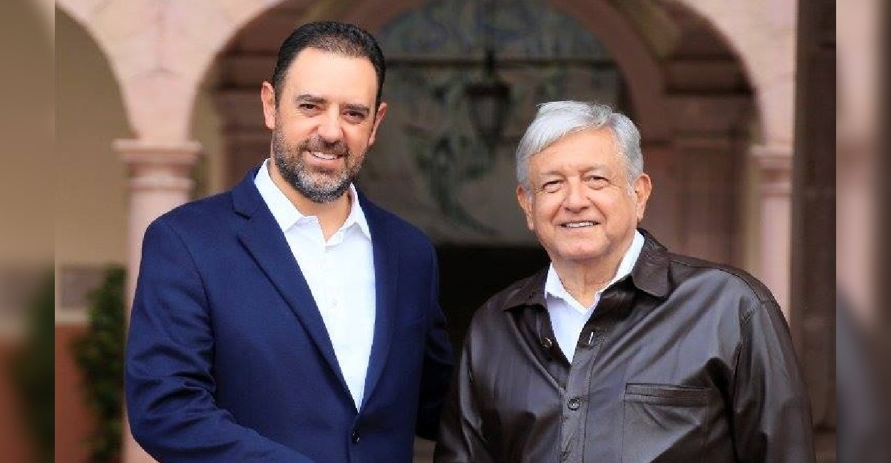 El gobernador Alejandro Tello y el Presidente Andrés Manuel López Obrador.