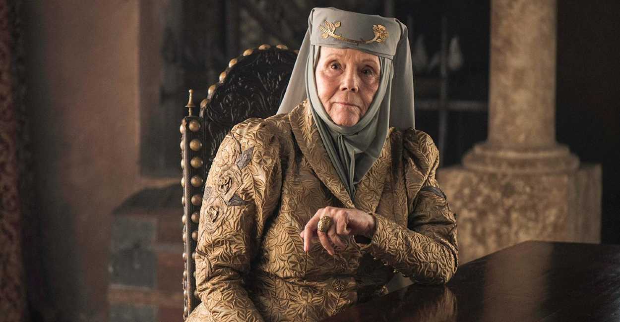 Diana Rigg, en su papel de Olenna Tyrell en Game of Thrones.