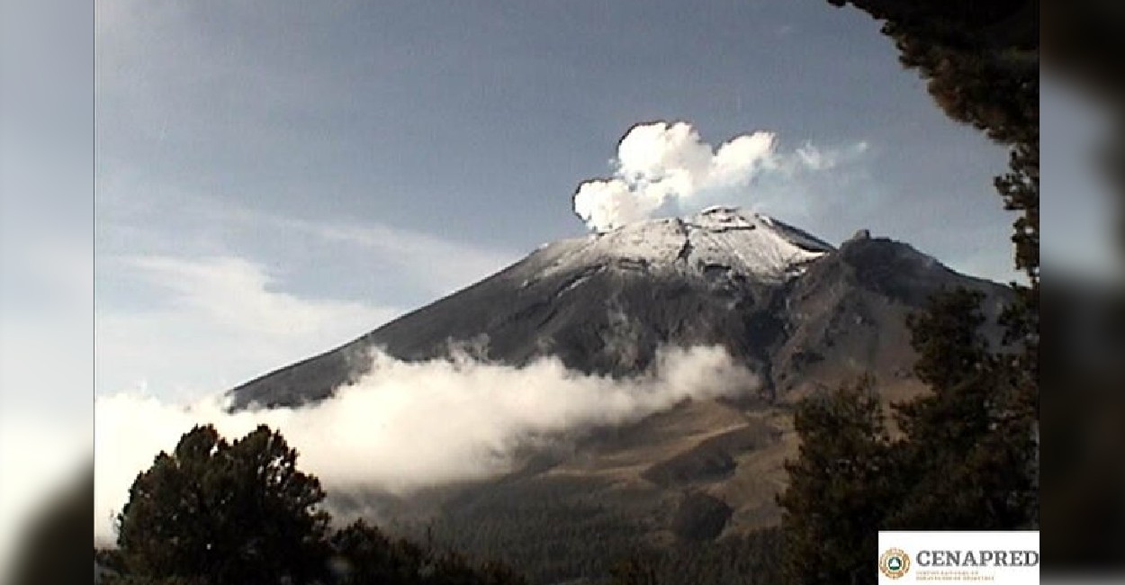 Volcán Popocatépetl. Foto: Cenapred.