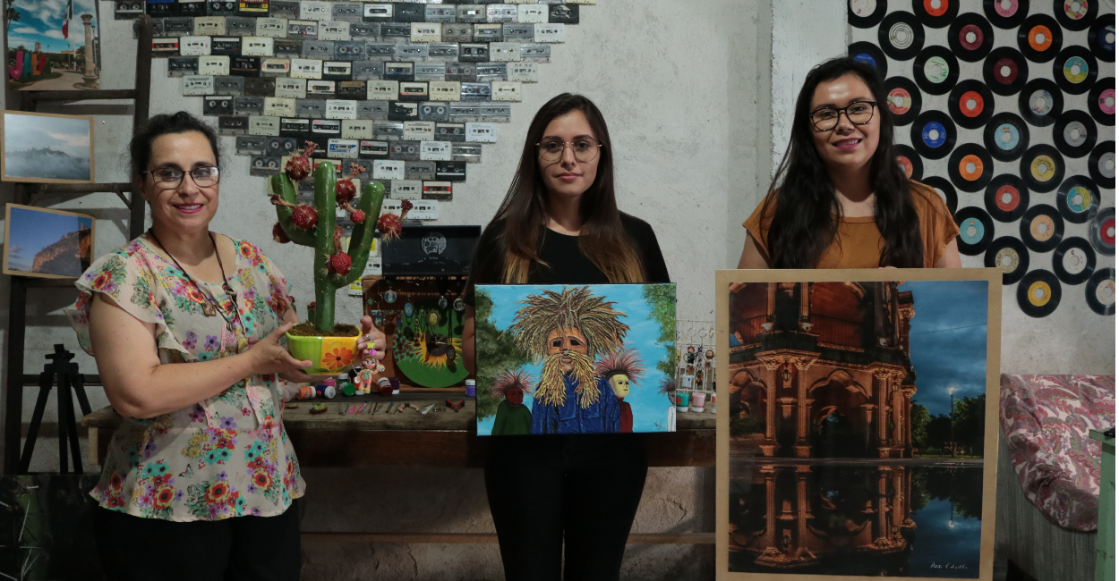 Las tres formaron un colectivo mediante el cual difunden sus trabajos. Fotos: Rocío Ramírez.