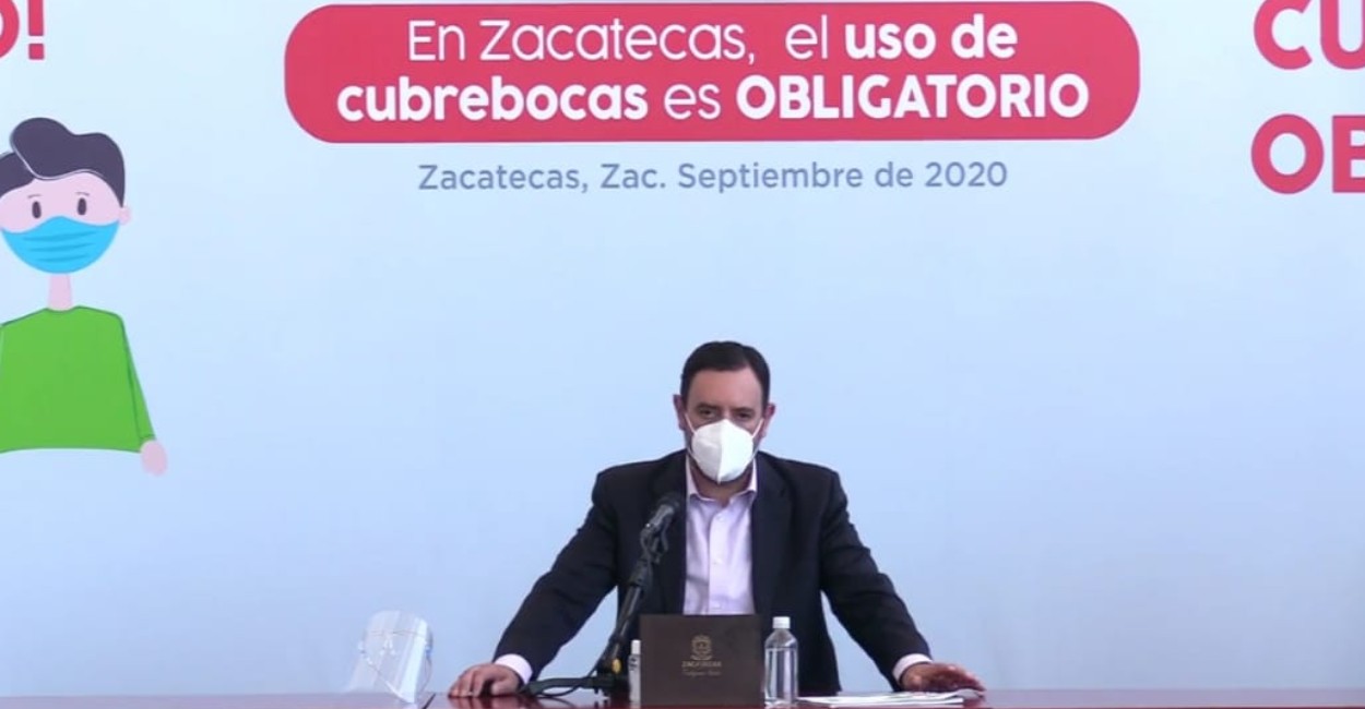 Alejandro Tello, gobernador de Zacatecas. Foto: Captura de pantalla.
