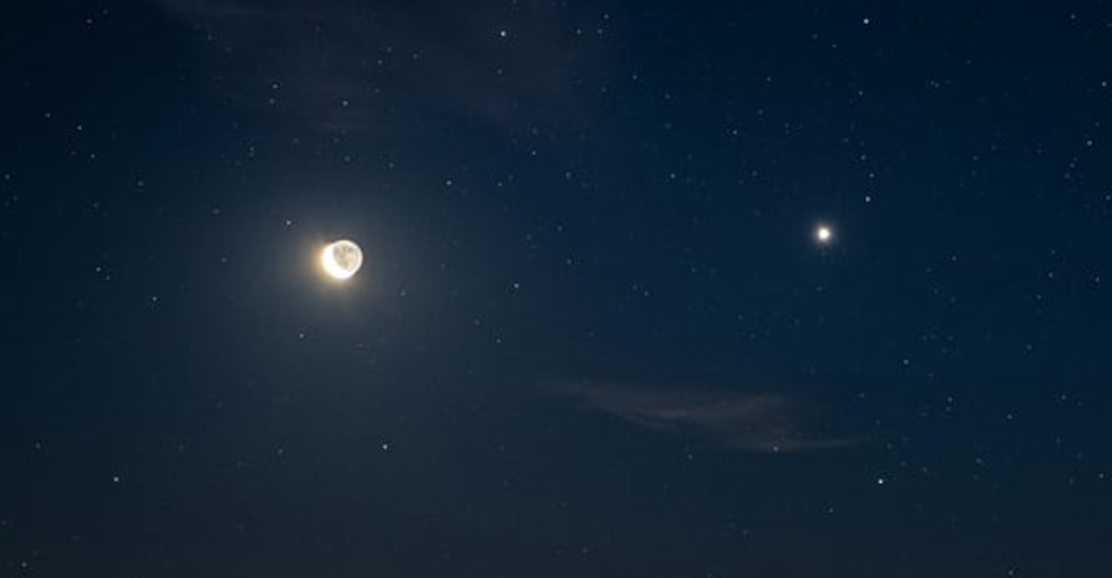 La Luna y Venus estarán en conjunción. | Foto: Cortesía.